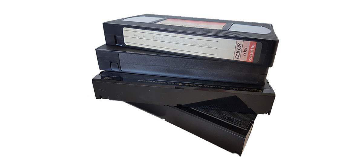 vhs video tape stack