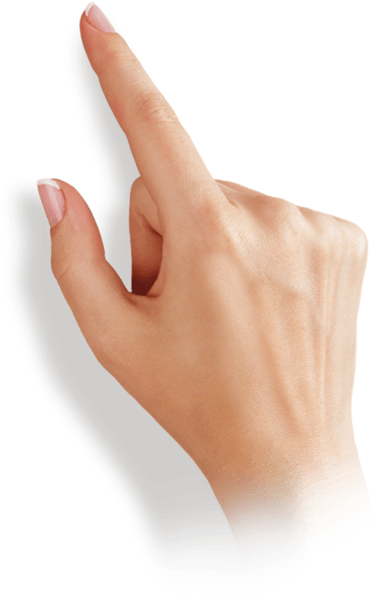 female hand pointing