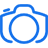 photo camera blue icon