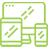 responsive green device icons